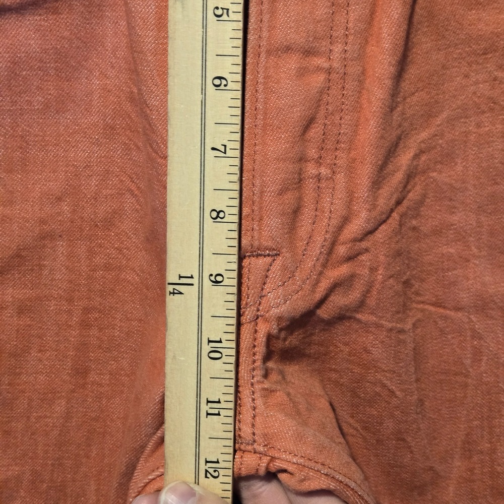 Levis 501 White Oak Cone Denim Jeans Button Fly Salmon Orange Mens Fit Sz 32x29 - Picture 4 of 14
